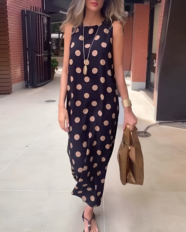 Roxane | Maxi Playsuit with Polka Dots and Slit
