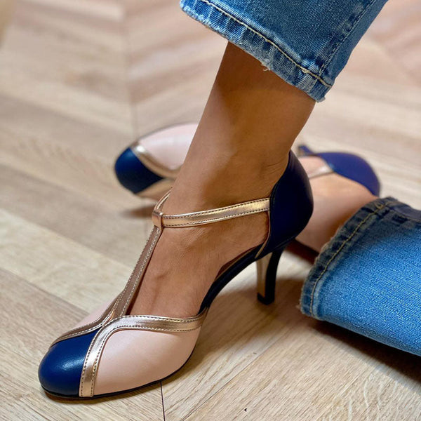 Rosana - Colorful heels with round toe