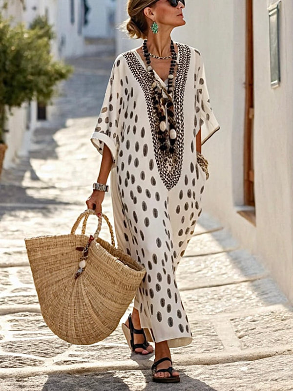 Liora | Flowing Polka Dot Dress