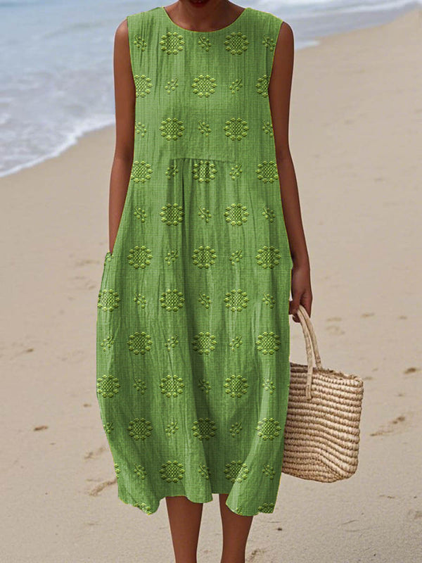 Sleeveless Dress with Pockets