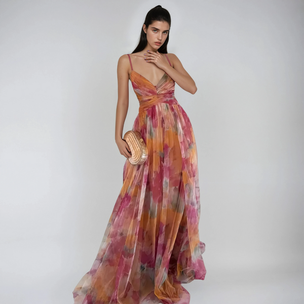 GIADA  | Light Dress with Floral Pattern