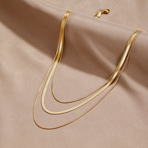 Multi-strand Gold-Plated Necklace