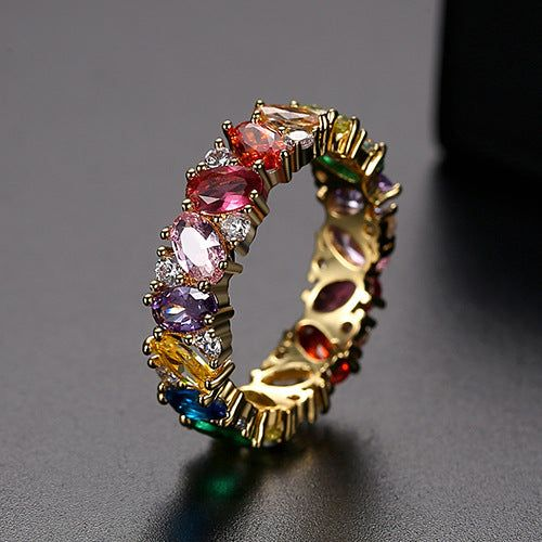 Vintage ring with colored zircon