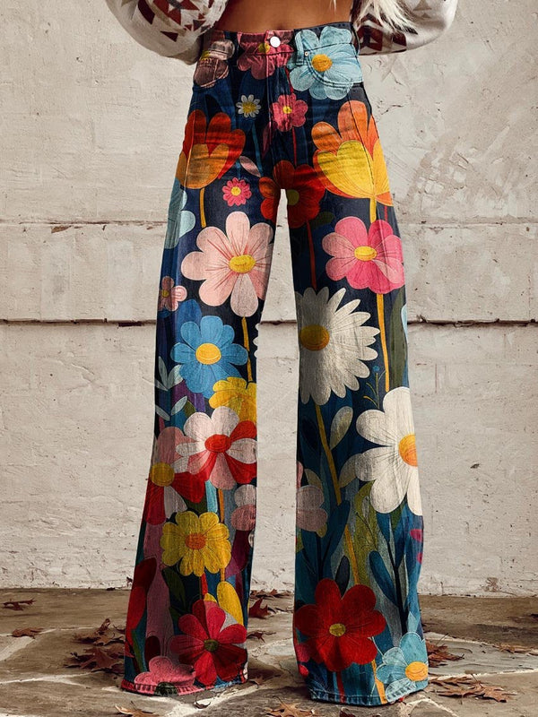 Jenny | Modern Floral Elegant Pants