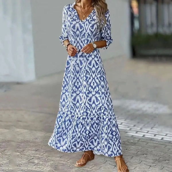 Summer Dress with V-neck